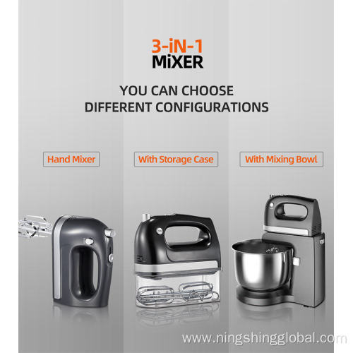 Customized Color Electric Hand Mixer - 200W to 350W Kitchen Egg Beater with Storage Box